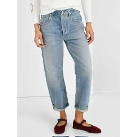 C of H Women's Dahlia Bow Leg Baby Roll Jean Size 30 Light Wash - Picture 2 of 15